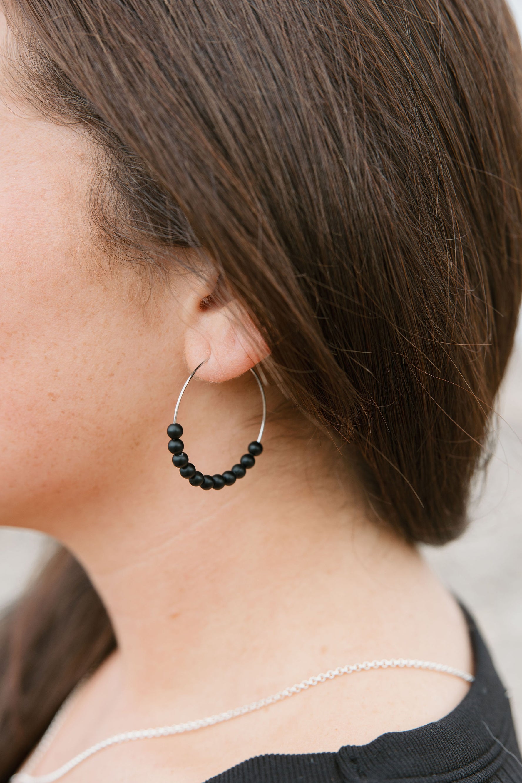 Eternal Noir Hoops
