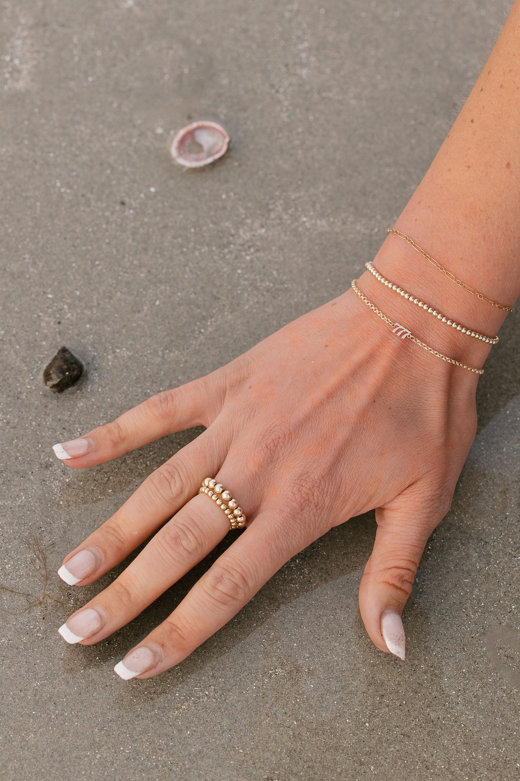 Simply Golden Beaded Ring