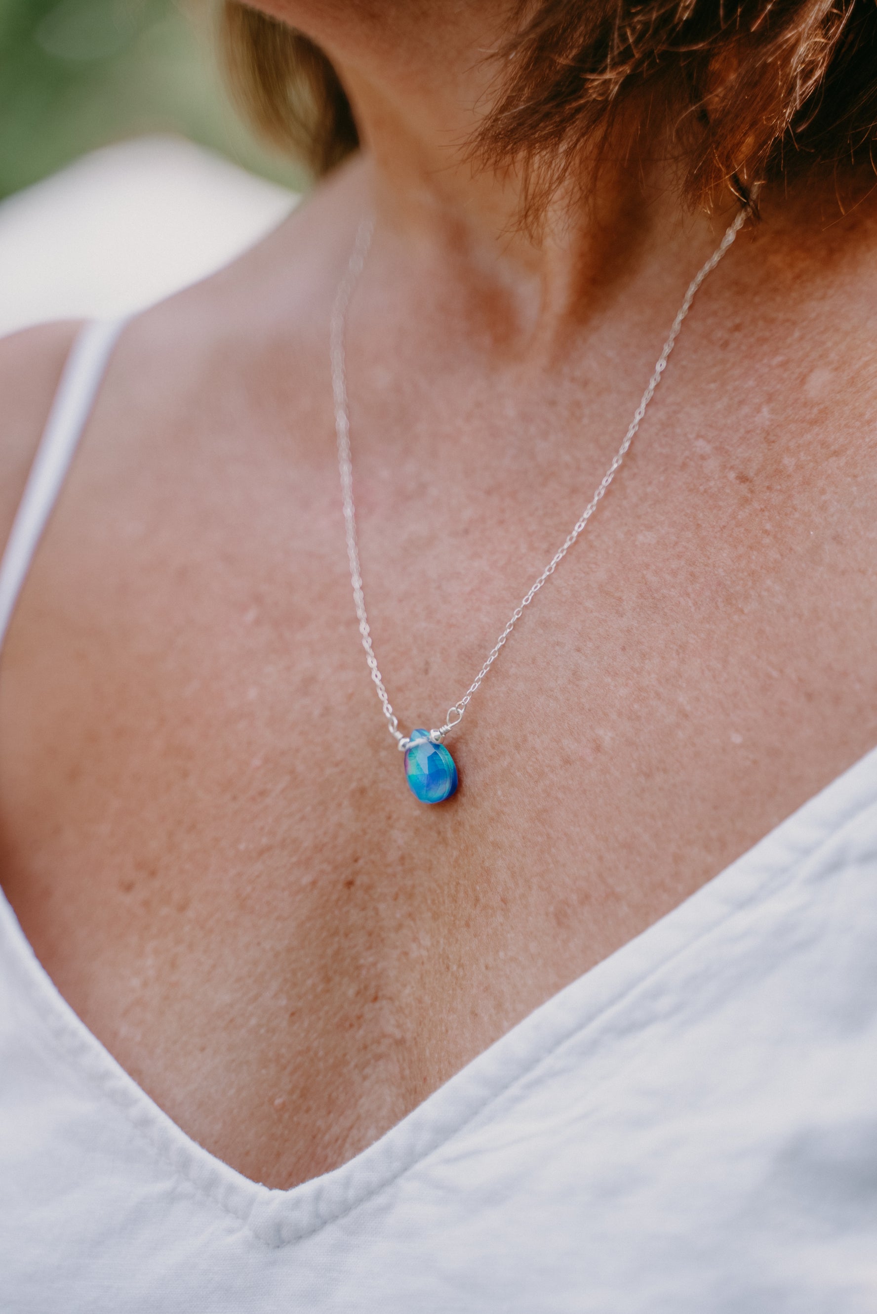 Blue Opal Necklace