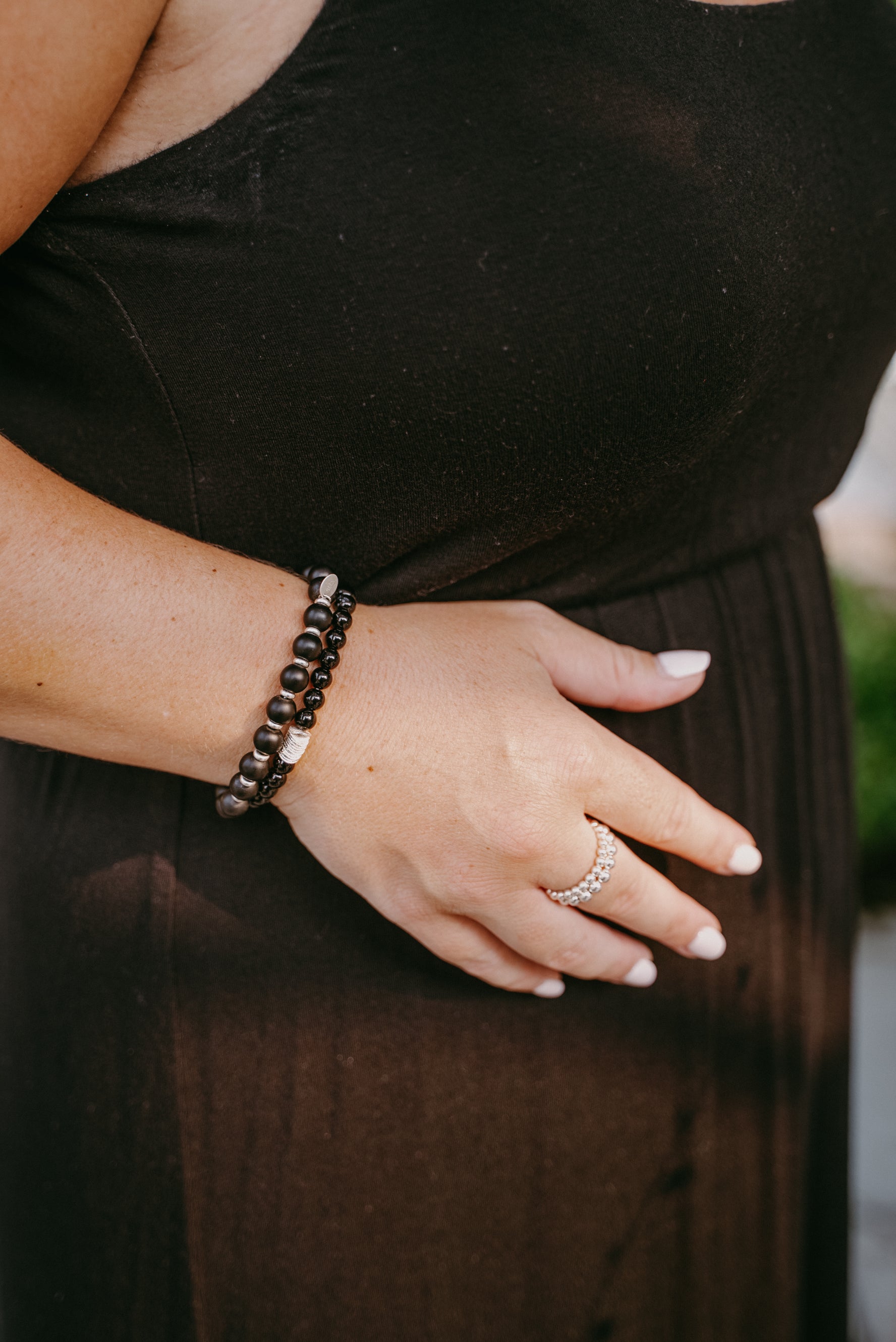 Sterling Silver Beaded Rings