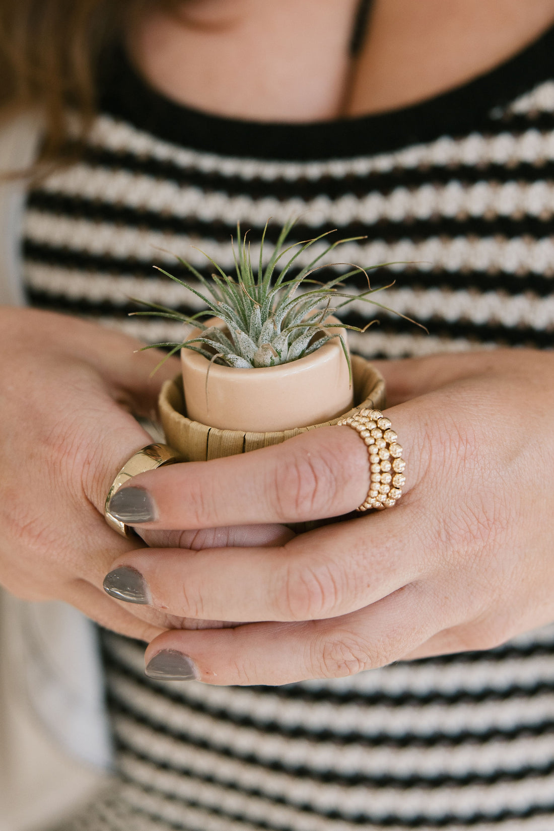 Simply Golden Beaded Ring