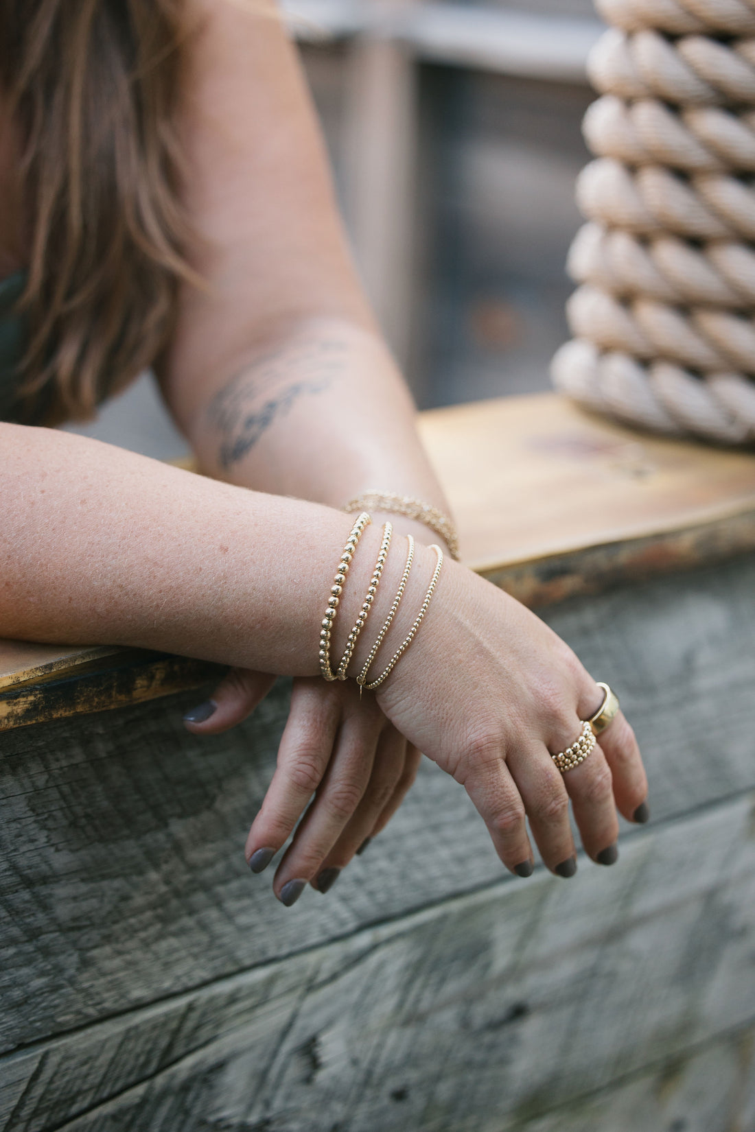 Glitter and Gold: Gold-Filled Beaded Bracelets