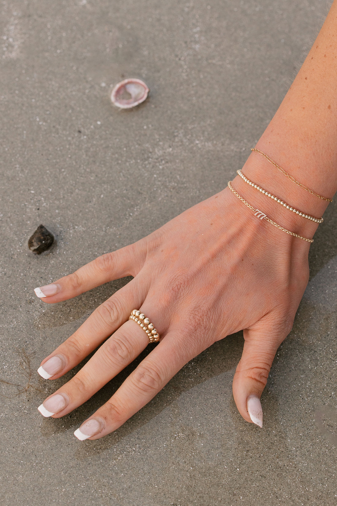Simply Golden Beaded Ring