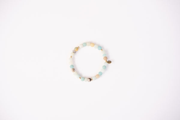 Amazonite 6mm + Gold Accents