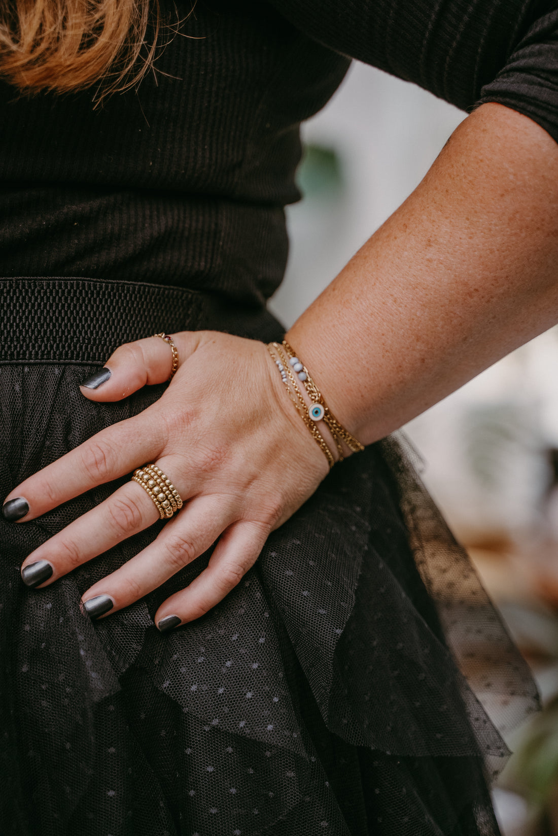 Gold Filled Beaded Rings